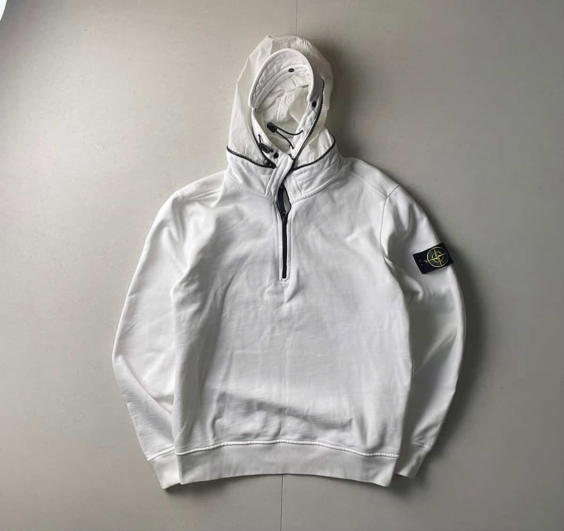 스톤아일랜드 반집업 후드 상품이미지3