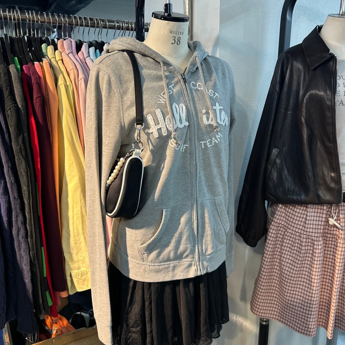 Hollister Grey Zip-Up Hoodie 상품이미지1