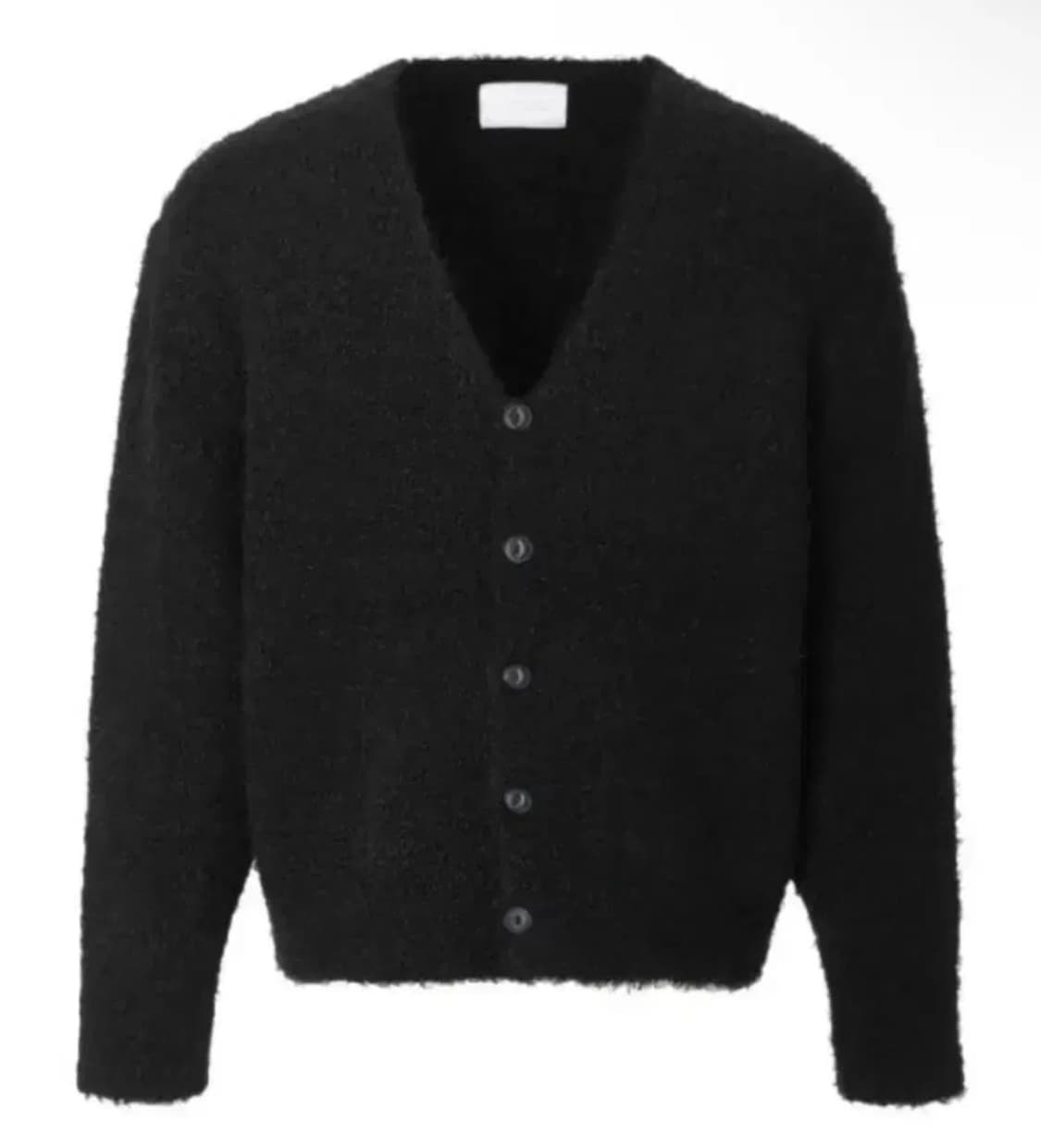 쓰리타임즈 푸들 가디건 블랙 상품이미지1