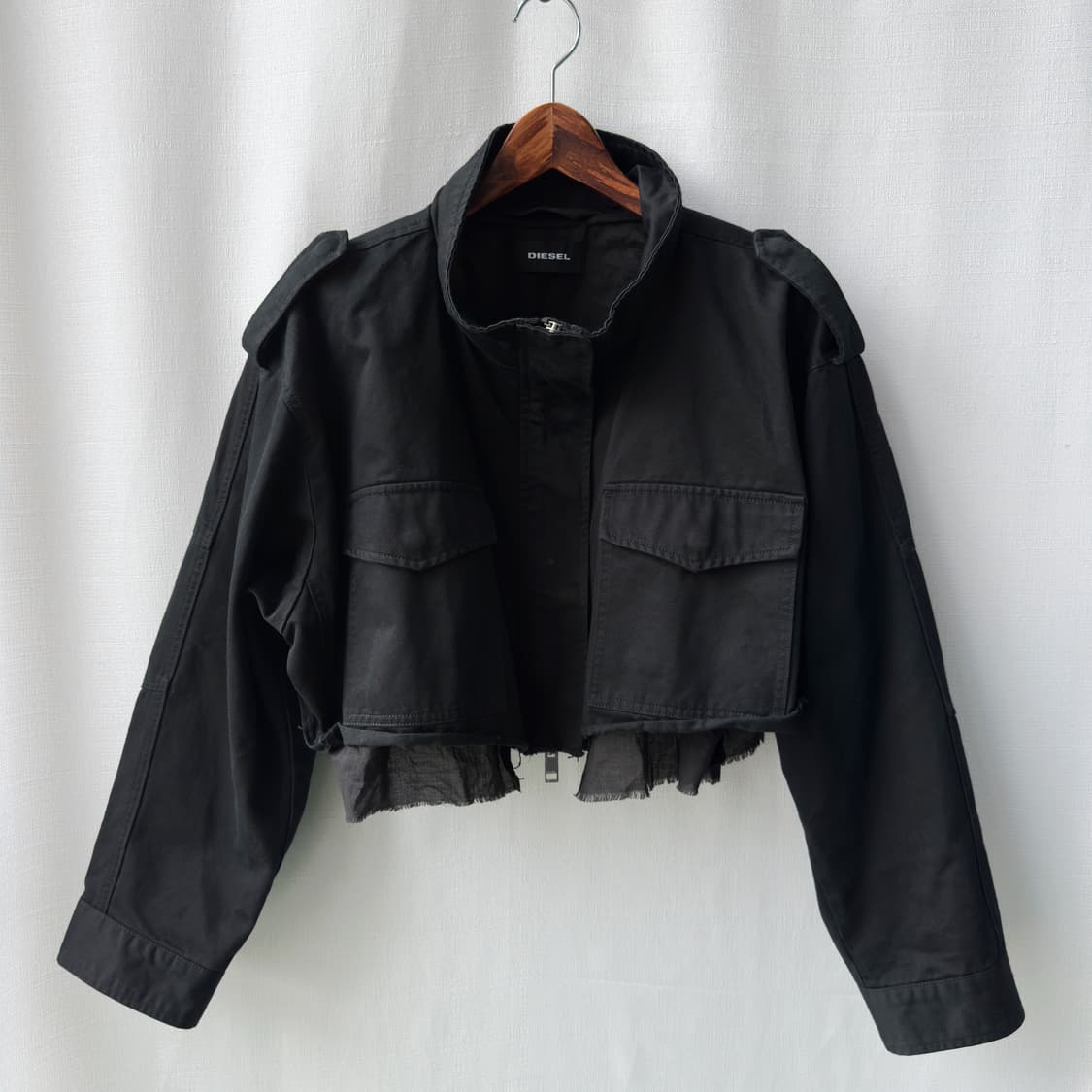Diesel 디젤 크롭 야상 자켓 블랙 S 상품이미지2