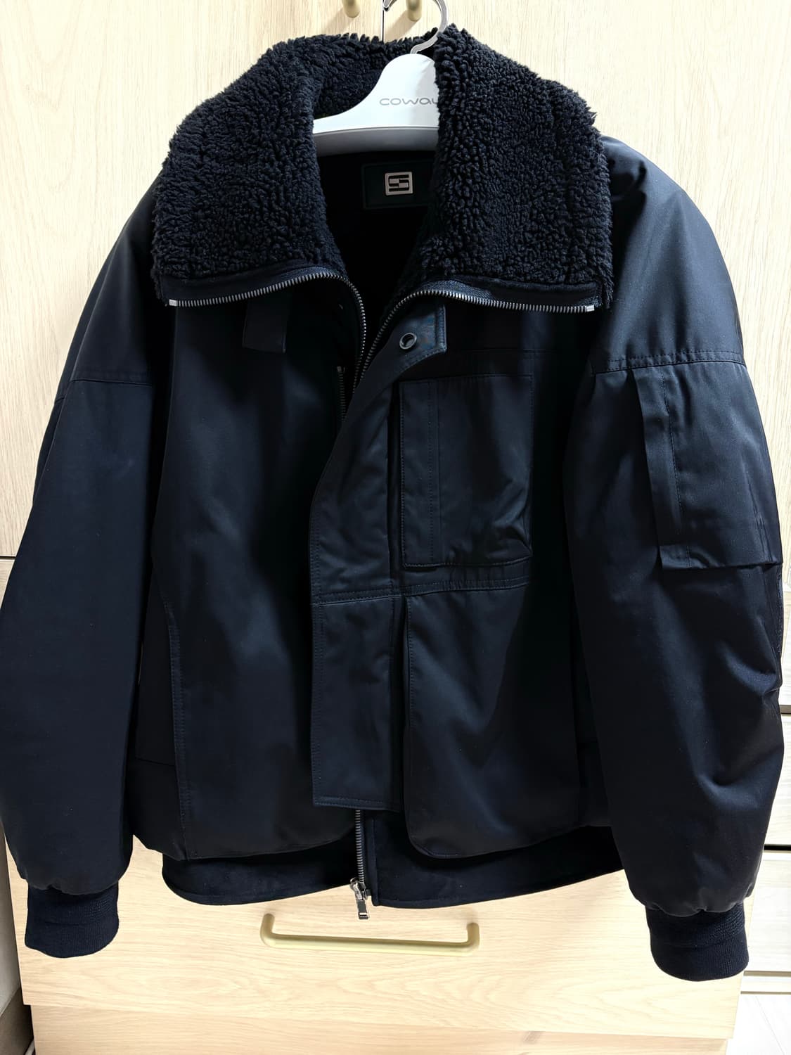 솔리드옴므 시어링 패딩 자켓 상품이미지2