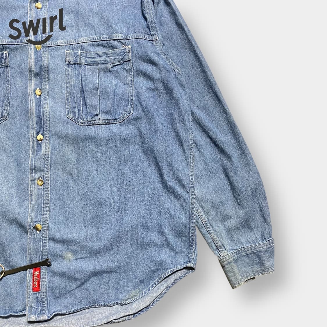 🌊90s Marlboro work denim shirts 상품이미지6