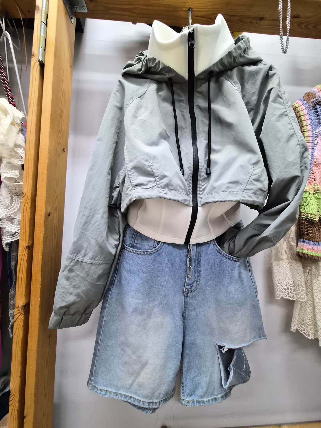 자라 레이어드 스트릿 믹스 아우터 상품이미지1