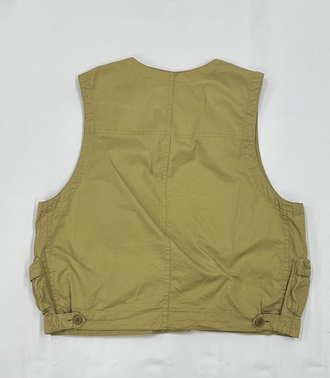 SPINASH 포켓 베스트 베이지 아메카지 빈티지 조끼 캠퍼 캠핑 상품이미지4