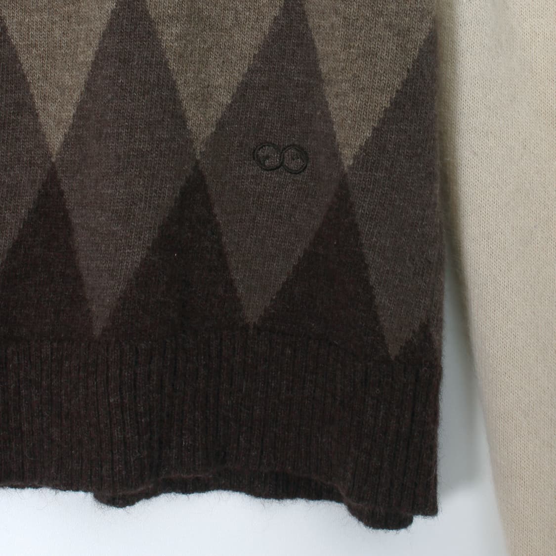 에스까다 스포츠 Escada 앙고라 울 아가일 베이지 칼라 니트 상품이미지4