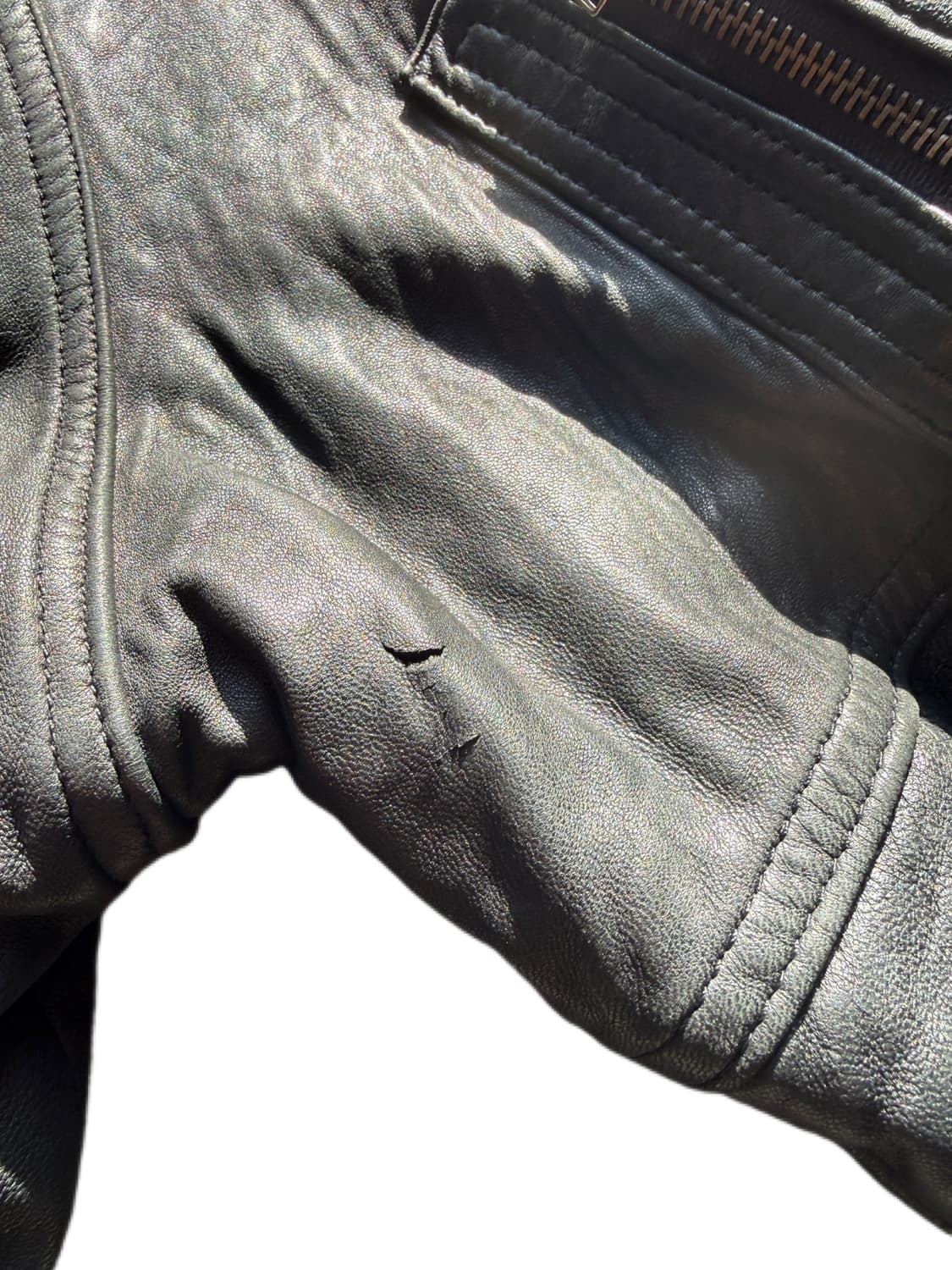 90s 보시니 램스킨 ma-1 자켓 S(L) 상품이미지9