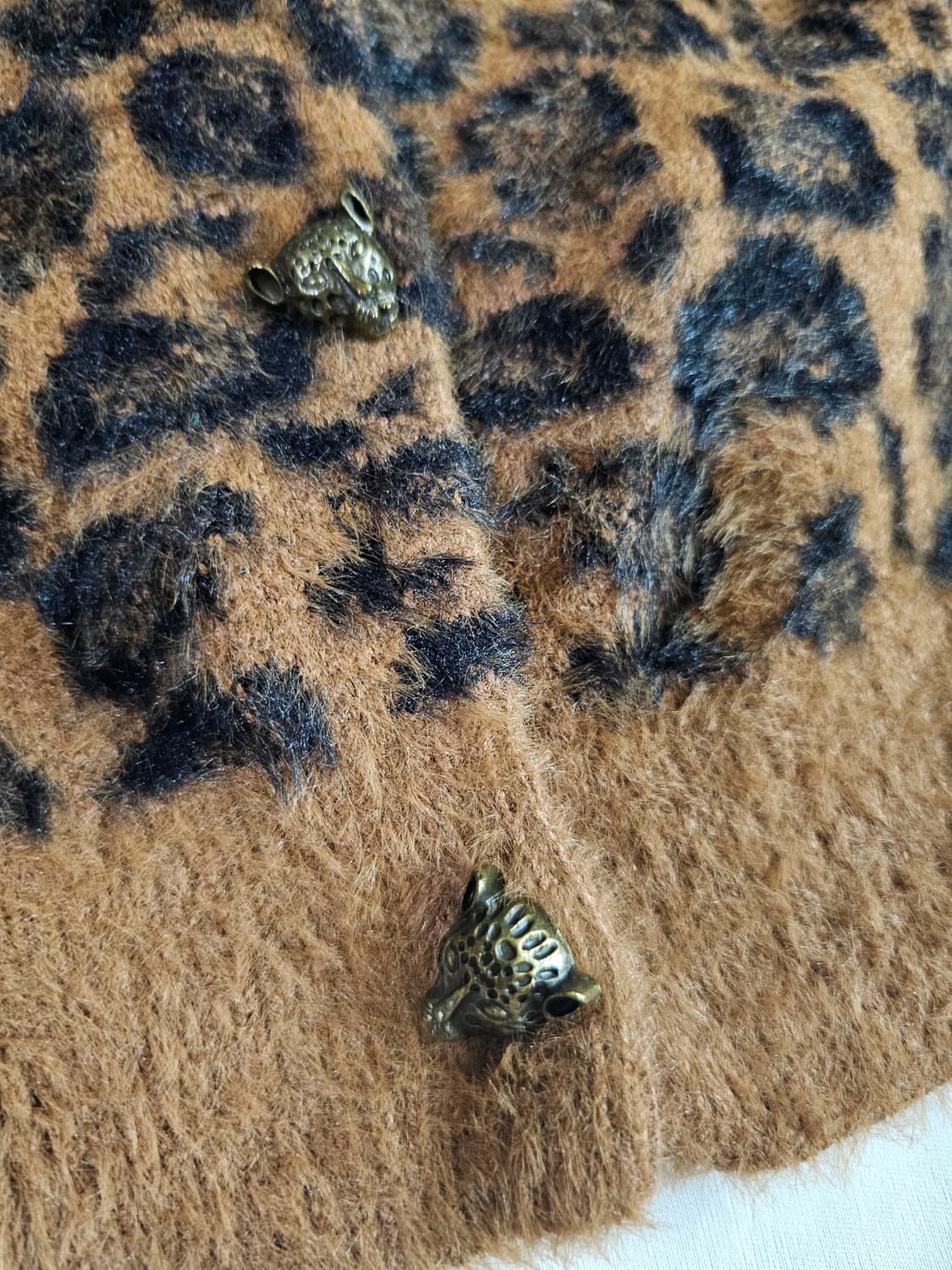 [L] ZARA 자라 애니멀 레오파드 호피 자카드 니트 가디건 상품이미지10