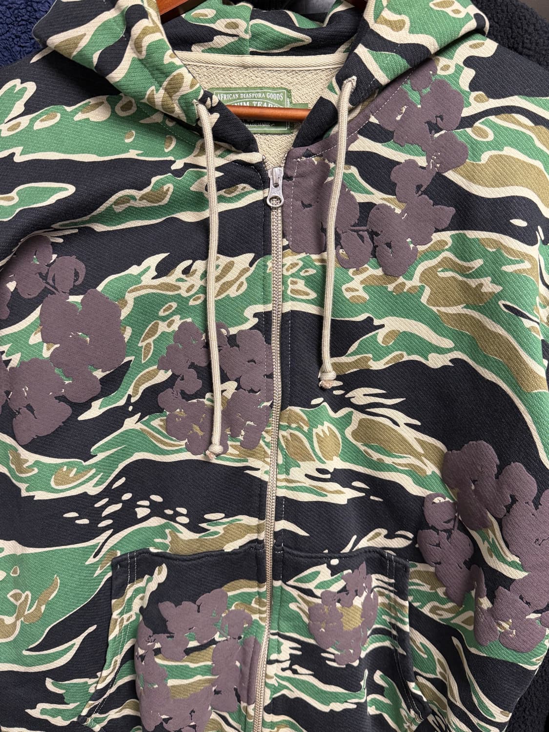 데님티어스 코튼 리쓰 집 후드 타이거 카모 L 사이즈 상품이미지2