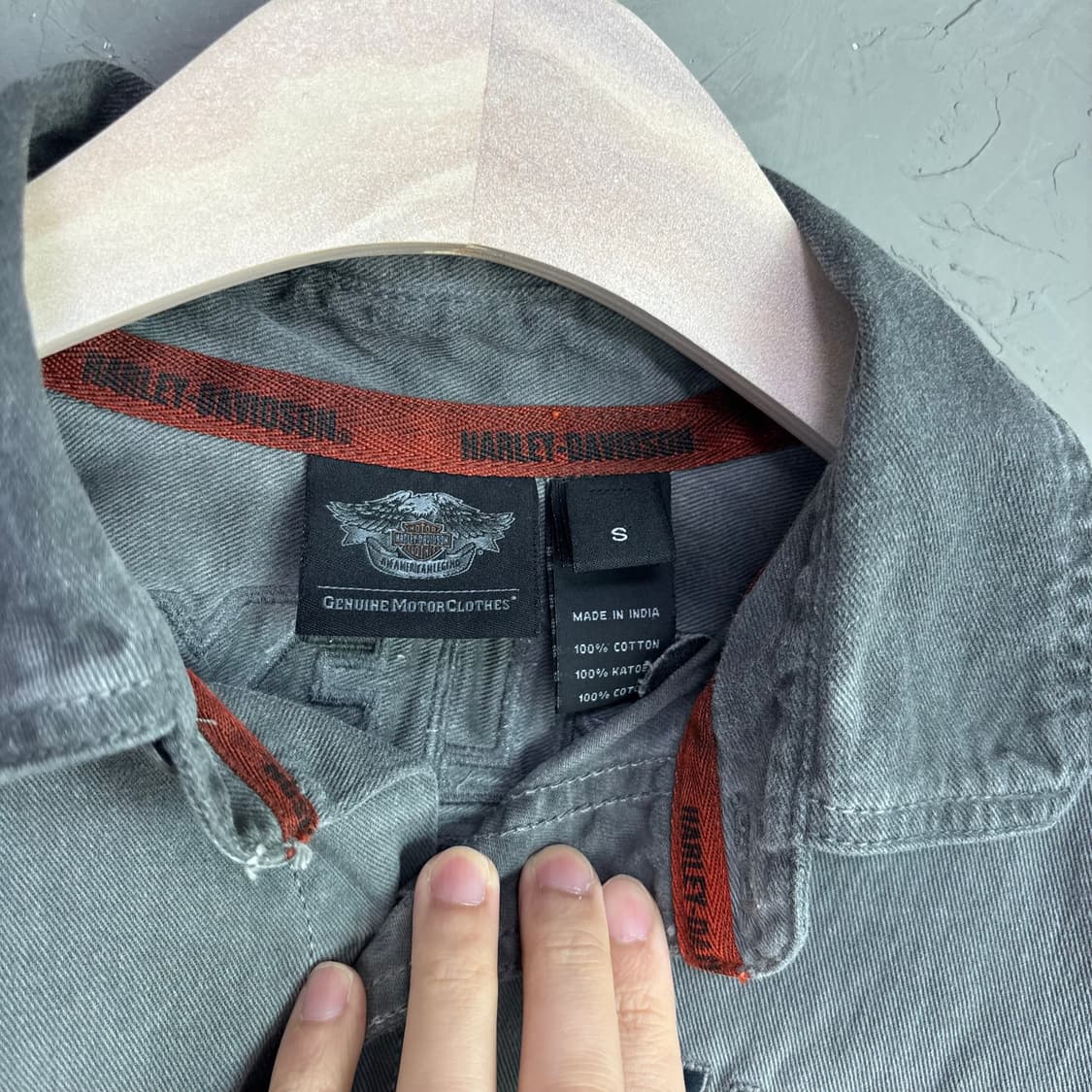 할리 데이비슨 워싱 데님 셔츠 상품이미지4