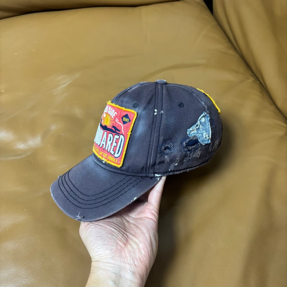 Dsquared2 디스퀘어드 워시드 더티 그레이 6패널 볼캡 모자 상품이미지4