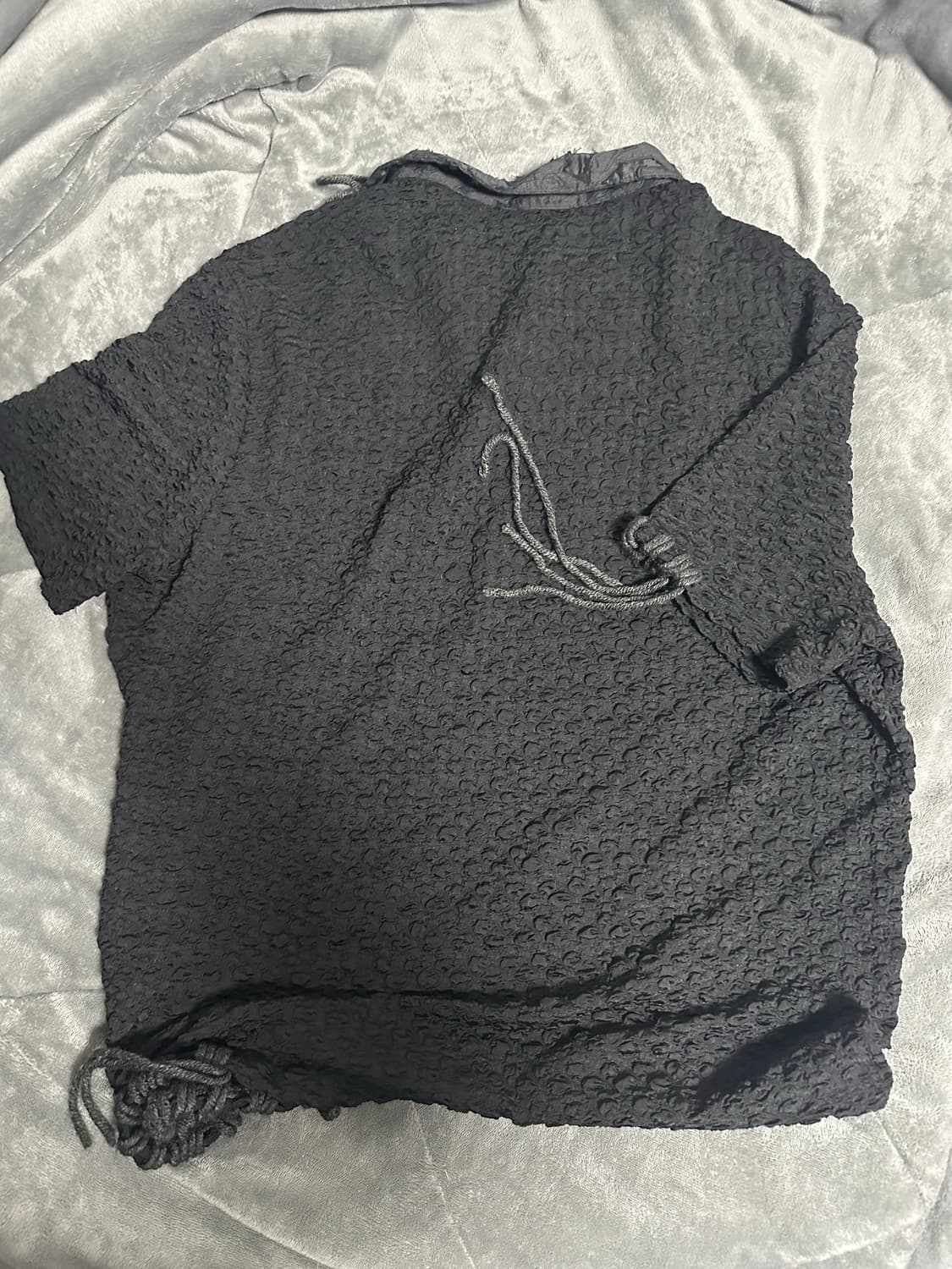 XL) 앤더슨벨 사파 버블 니트 블랙 상품이미지2