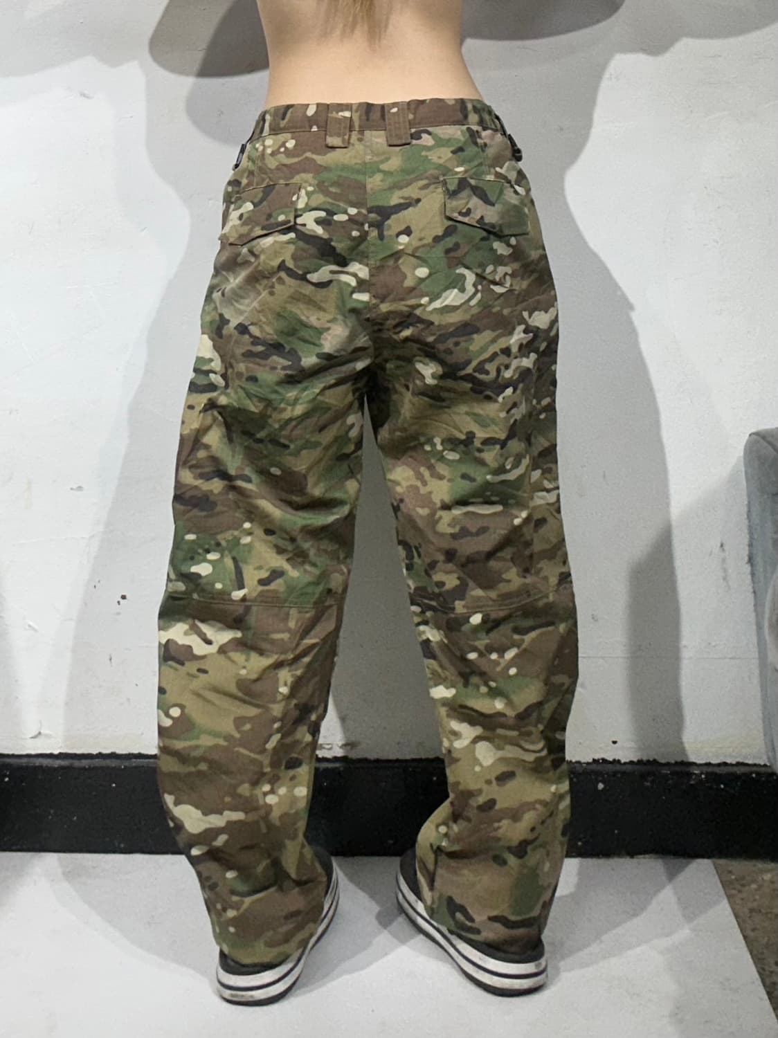 빈티지 베이지 카모 카고 와이드 팬츠 XL 상품이미지3