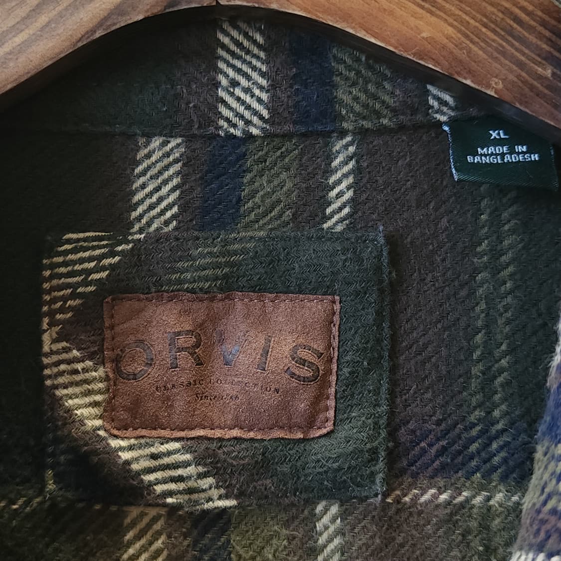 90s 아메리칸 빈티지 체크셔츠 헤비 플란넬 워크셔츠 그린 xl 상품이미지4