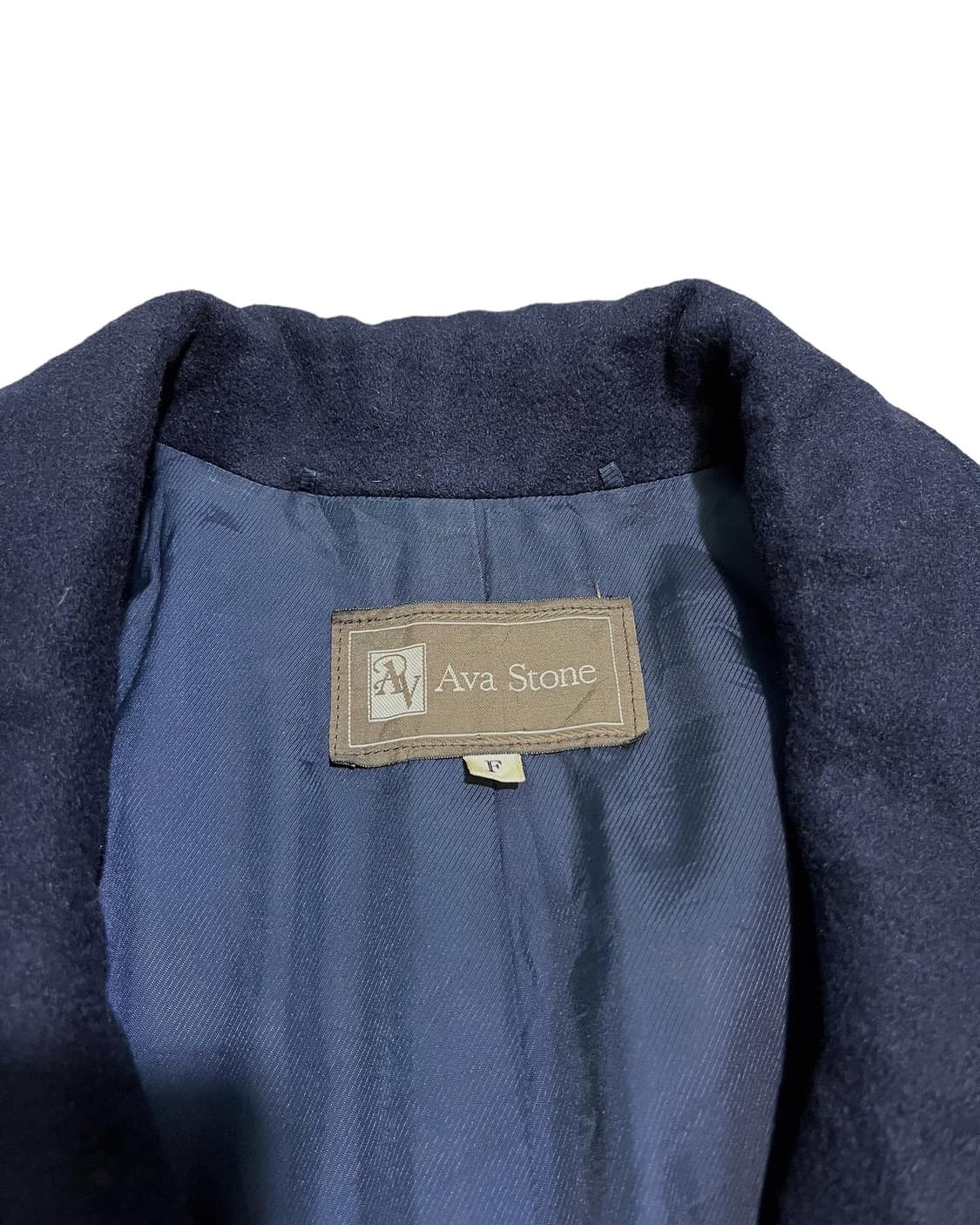 [F] VTG JPN 울 더블 코트 네이비 상품이미지4