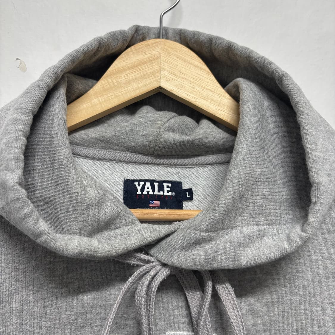 예일 빅로고 그레이 후드티 상품이미지4