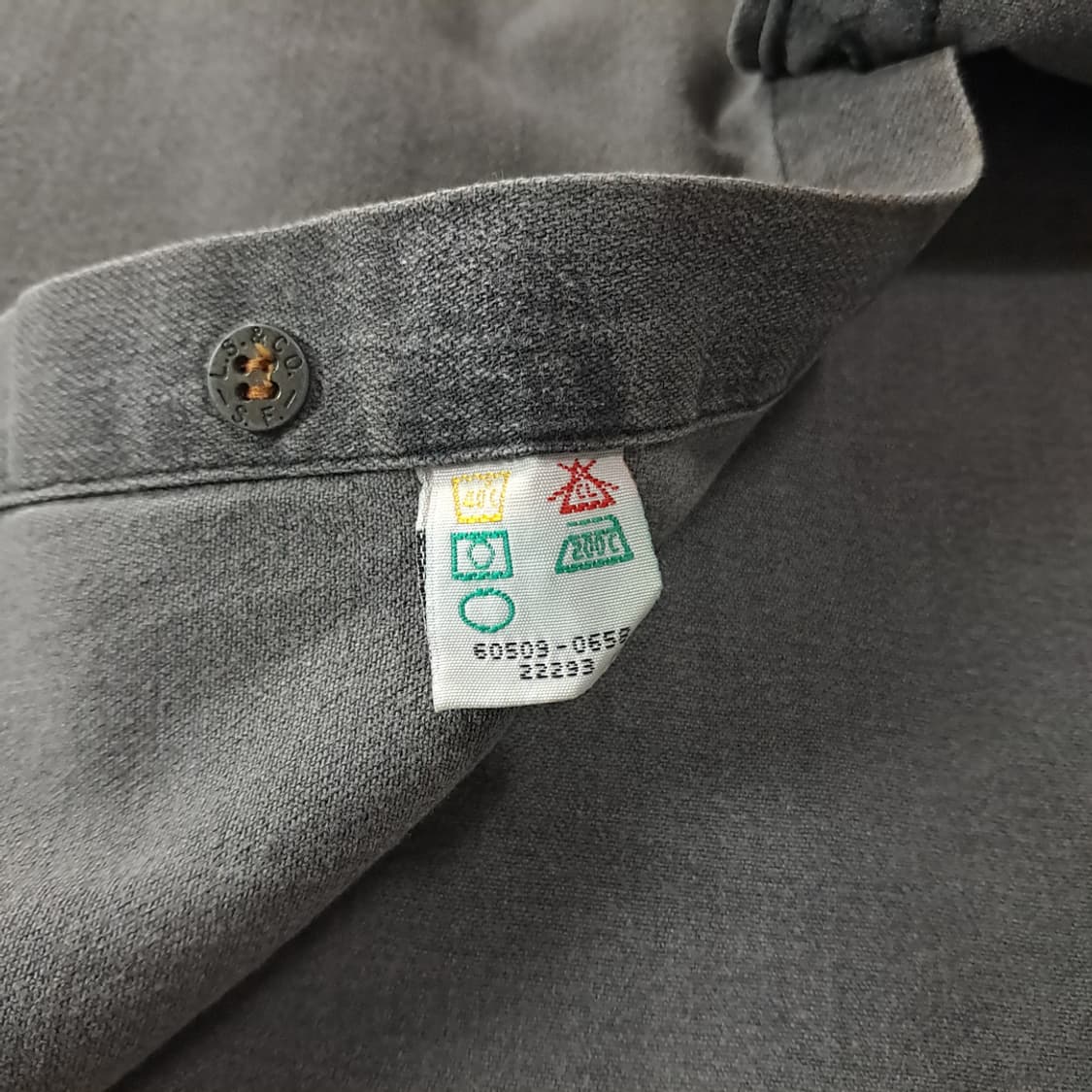 CJ452 XL 리바이스 오렌지탭 90s 워시드블랙 데님 셔츠 남방 상품이미지6