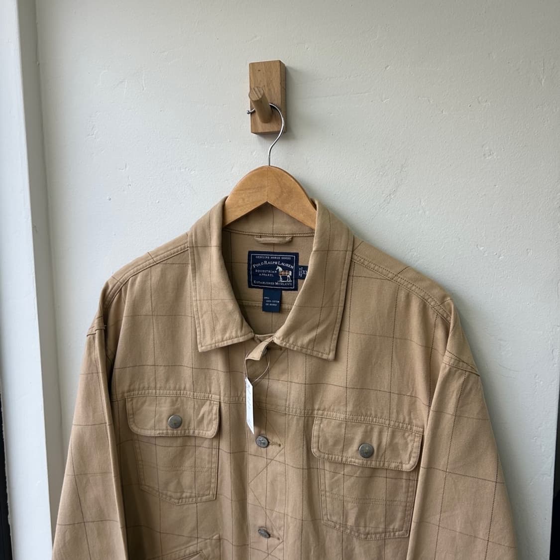 16046 - 폴로 랄프로렌 베이지 체크 트러커 자켓 상품이미지1