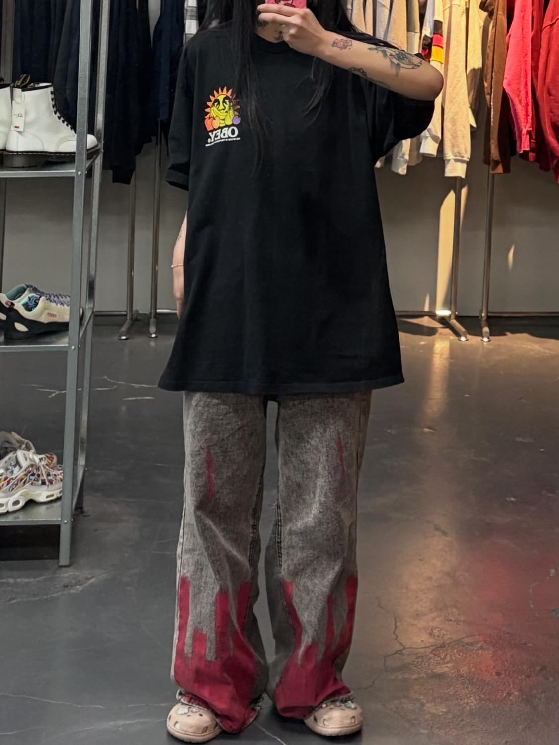 오베이 후르츠오브 아워 레이버 클래식 블랙 반팔 A3427 상품이미지1