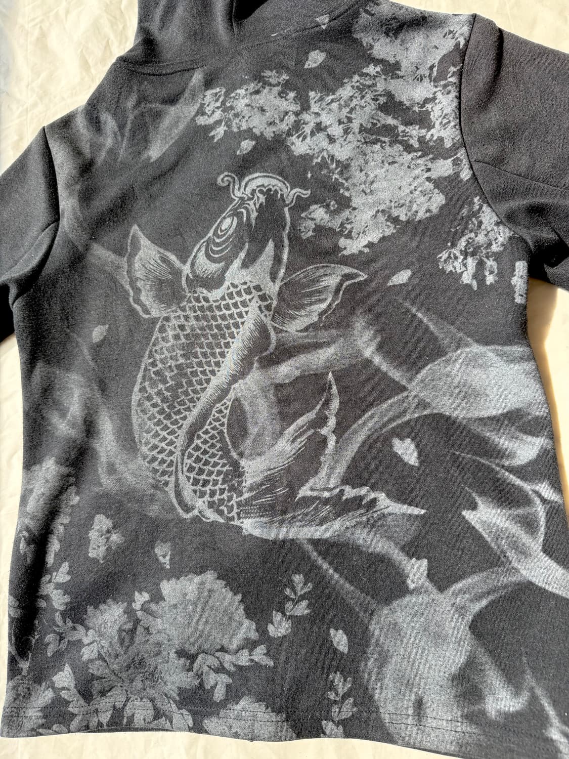 블랙 버튼 잉어 자수 집업 상품이미지6