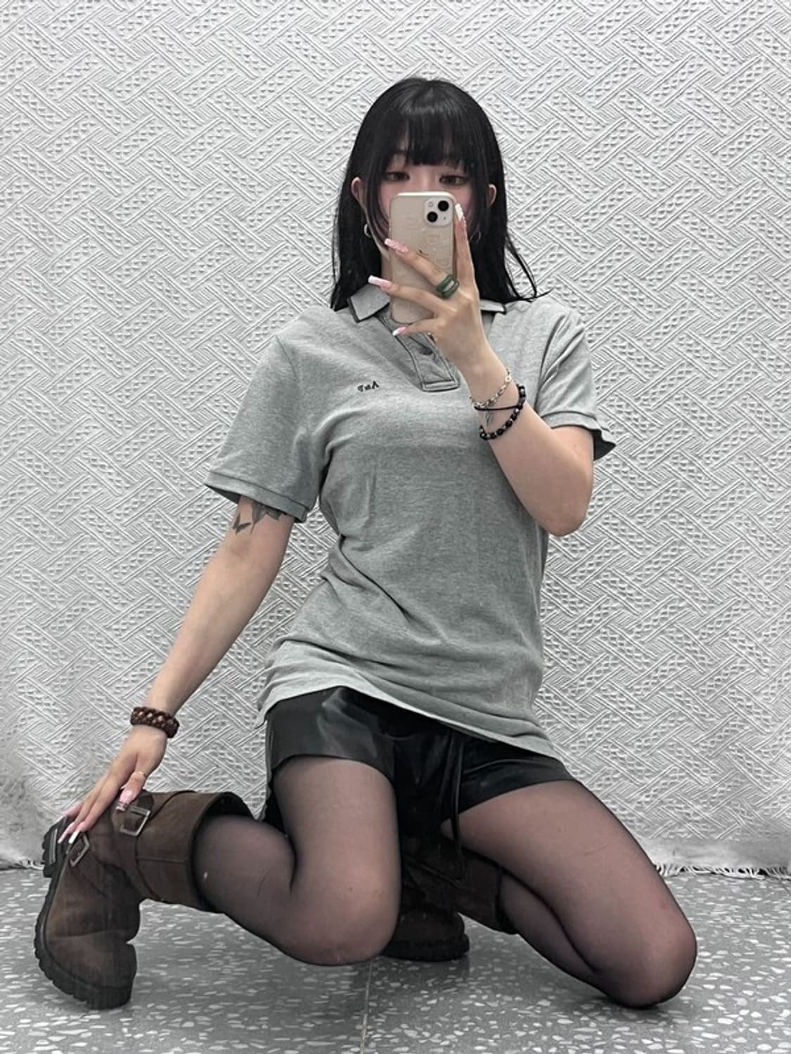 아베크롬비 빈티지 모던 캐주얼 자수로고 반팔 카라티 M C12221 상품이미지1