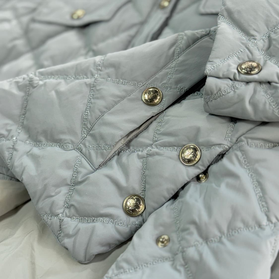 미샤 2023 밍크 퍼 카라 퀼팅 다운 패딩 상품이미지3