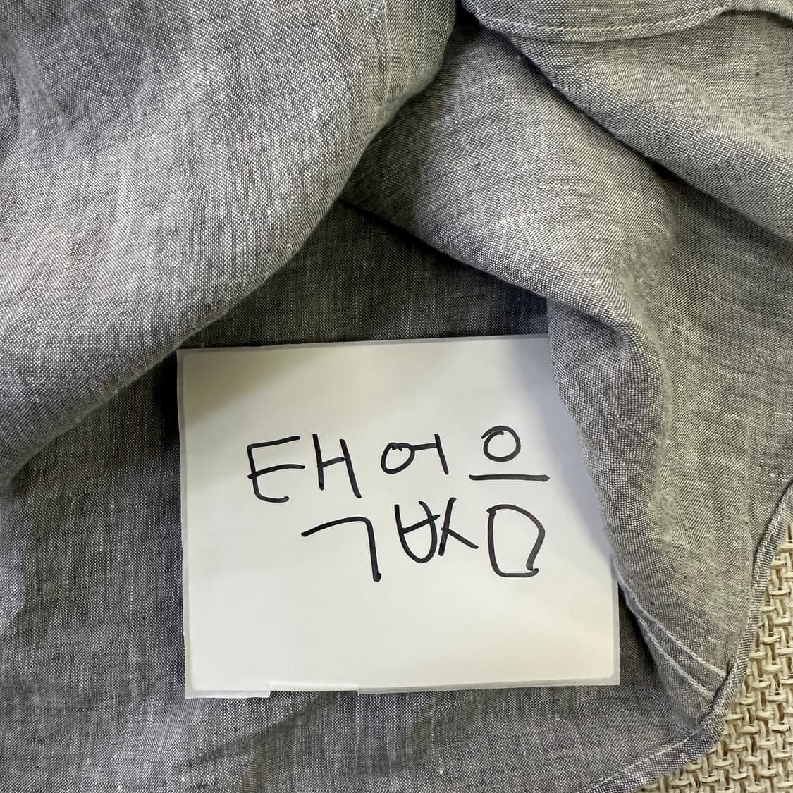 M 유니클로 그레이 린넨 셔츠 0424D 상품이미지3