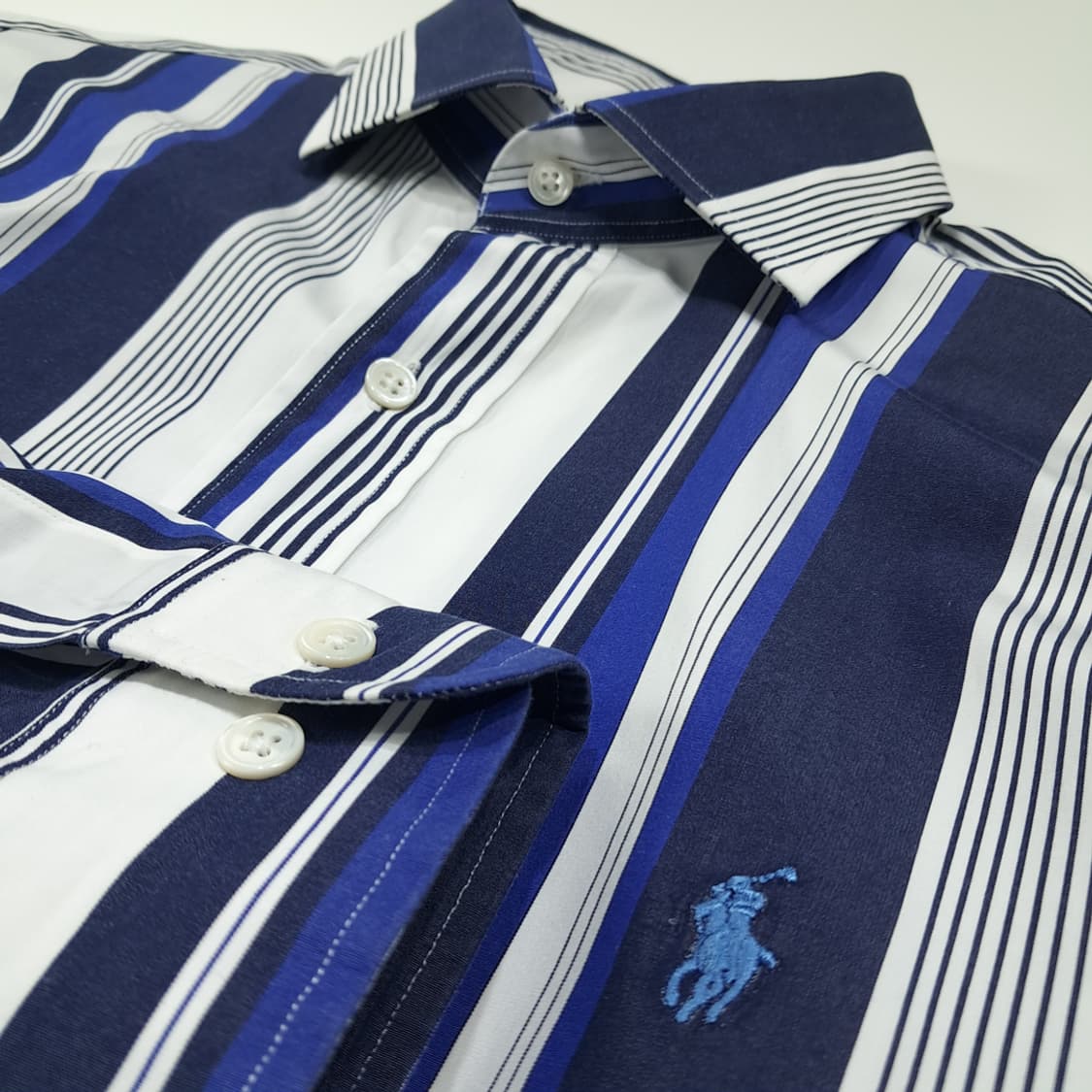 CL419 L 폴로 00s 홍콩판 올드스쿨 코튼 스트라이프 셔츠 남방 상품이미지3