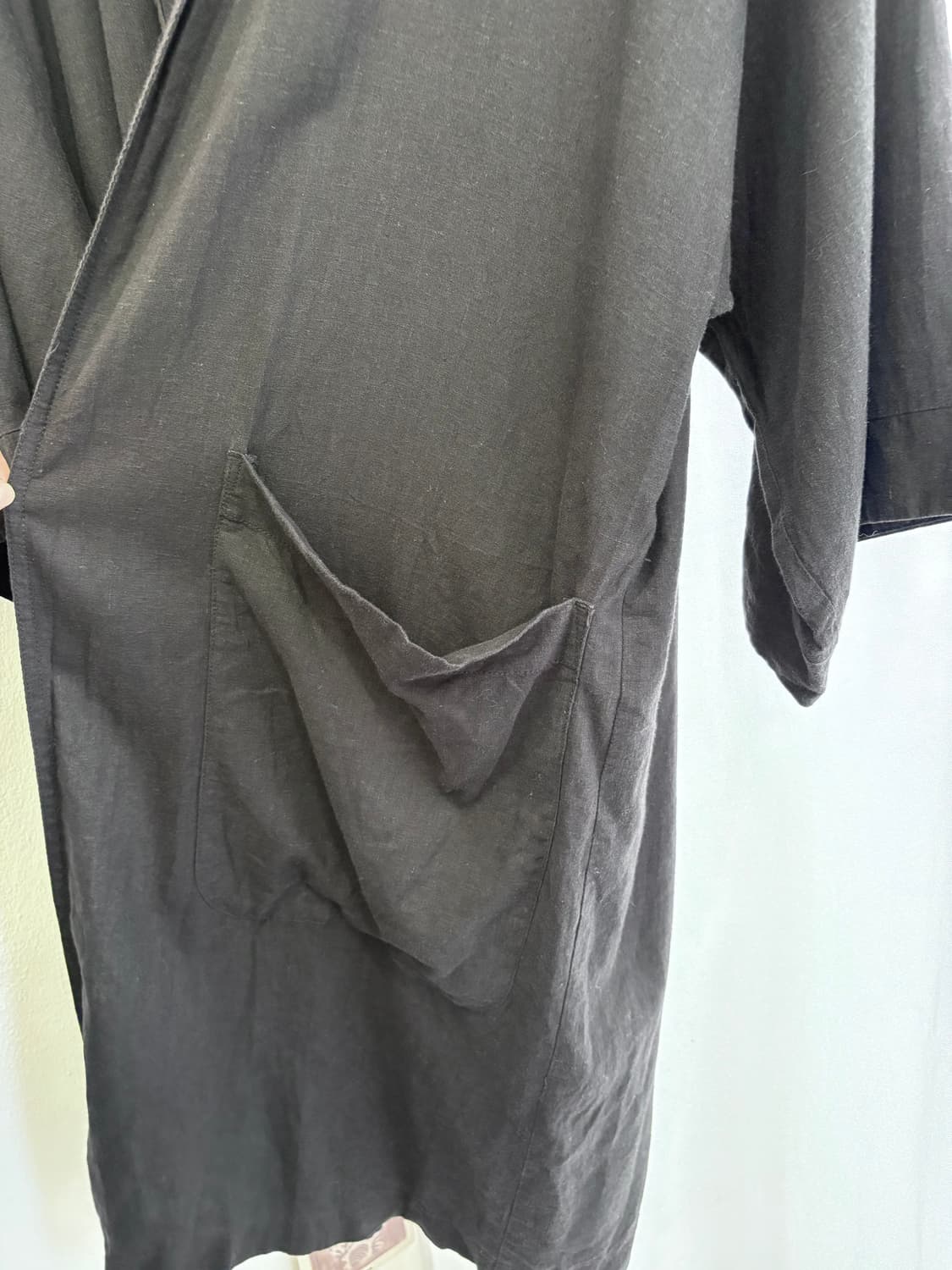 e.r.g* 블랙 린넨 블랙 로브 JPN 상품이미지4