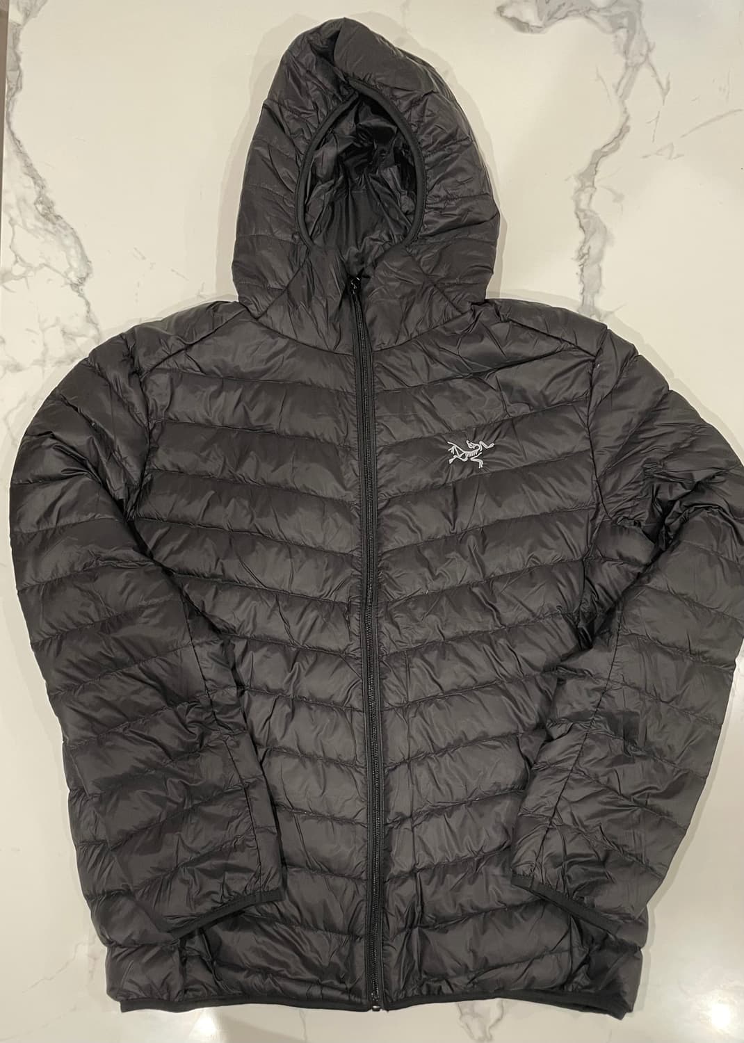 아크테릭스 블랙 후드 경량패딩 상품이미지2