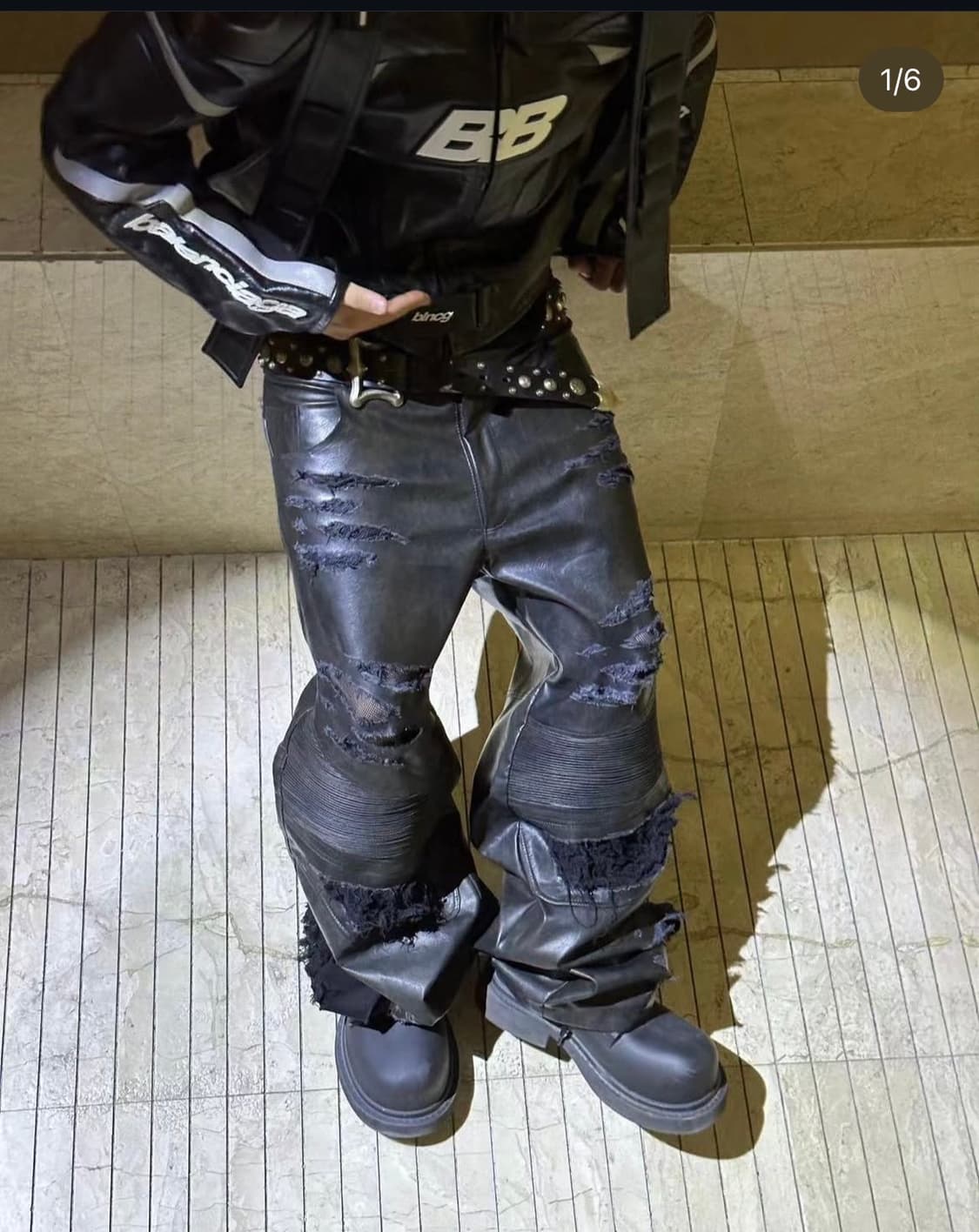 DESTORY LEATHER PANTS 상품이미지1