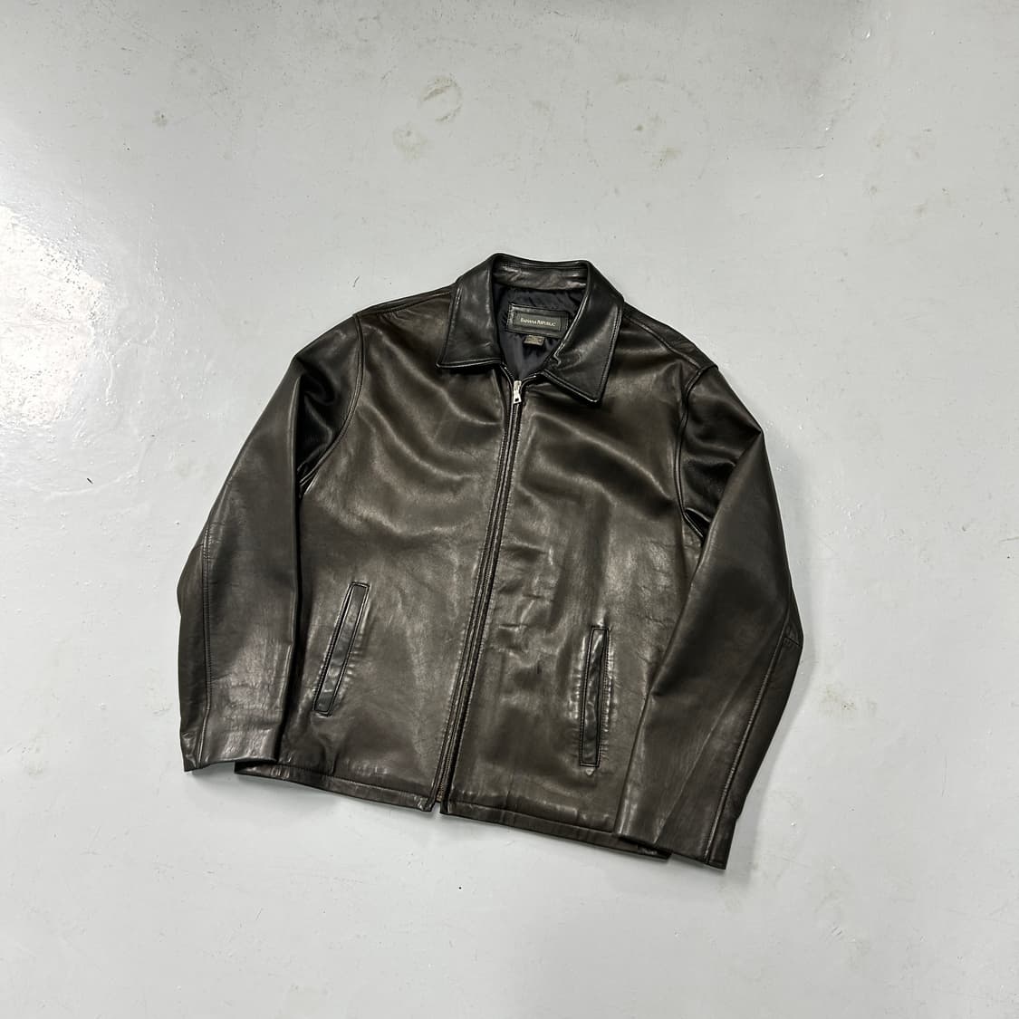 90s 바나나 리퍼블릭 리얼레더 집업  상품이미지4