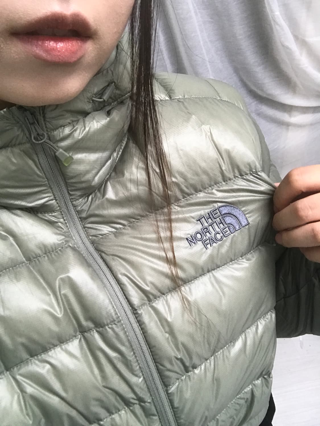 실물 존예! 새상품 노스페이스 경량패딩 마티에 라이트 카키 상품이미지10