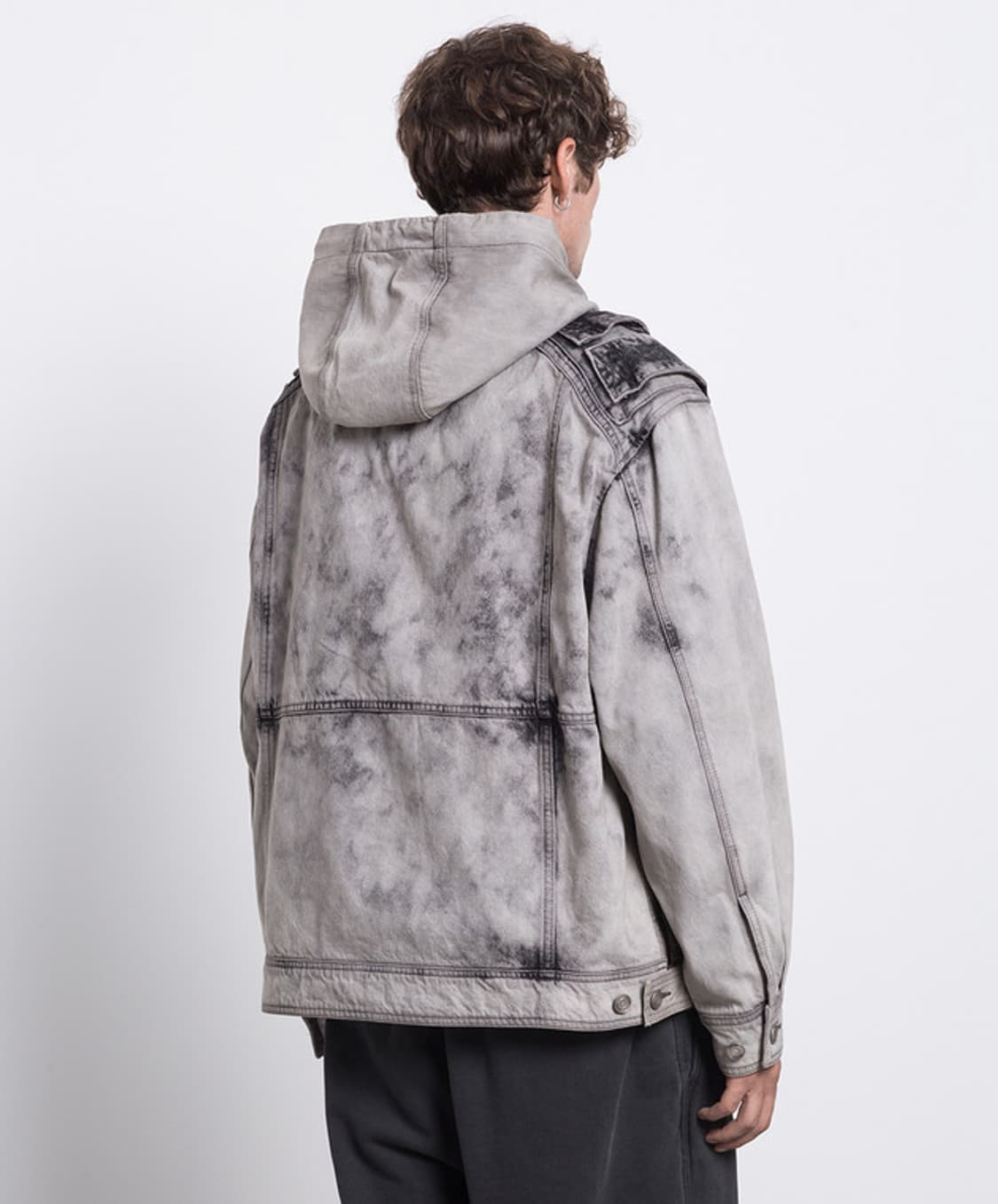 준지 데님 디테일 코만도 후드 상품이미지4