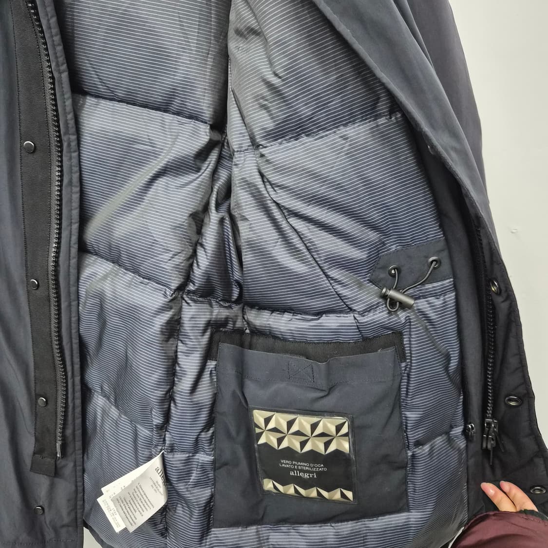 알레그리 블랙 야상 스타일 패딩 남성 M 상품이미지8
