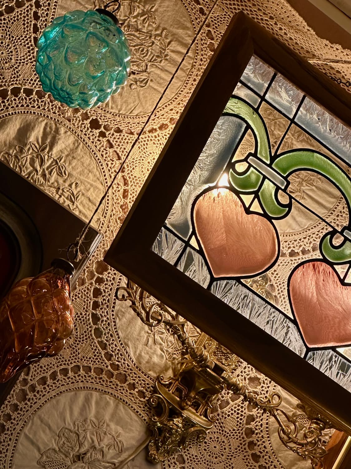 영국 앤틱 핸드크래프트 스테인드글라스 썬캐처 패널 상품이미지4