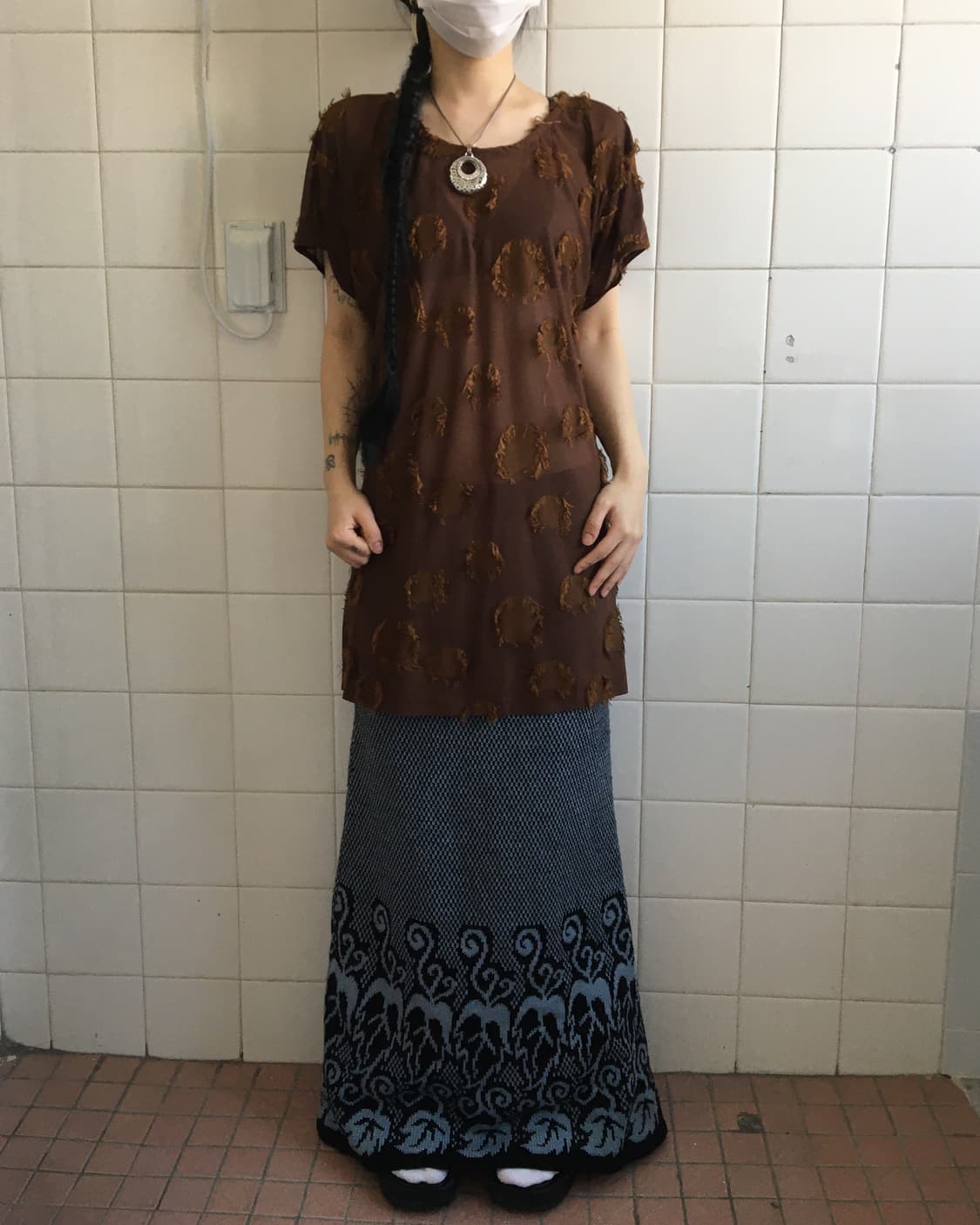 Pattern point knit skirt 상품이미지5