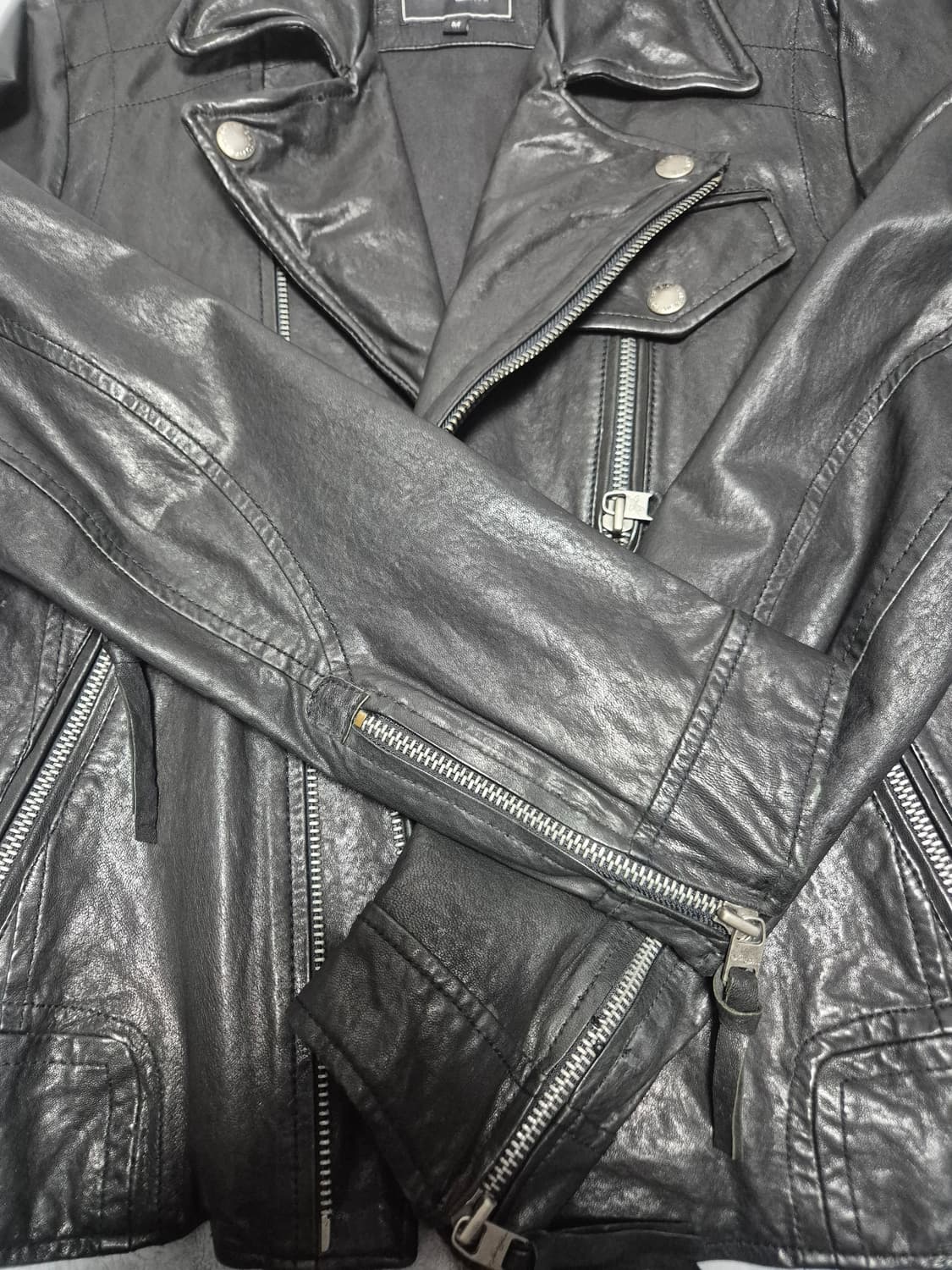 SixtoFive 빈티지 양가죽 라이더 가죽자켓 상품이미지7