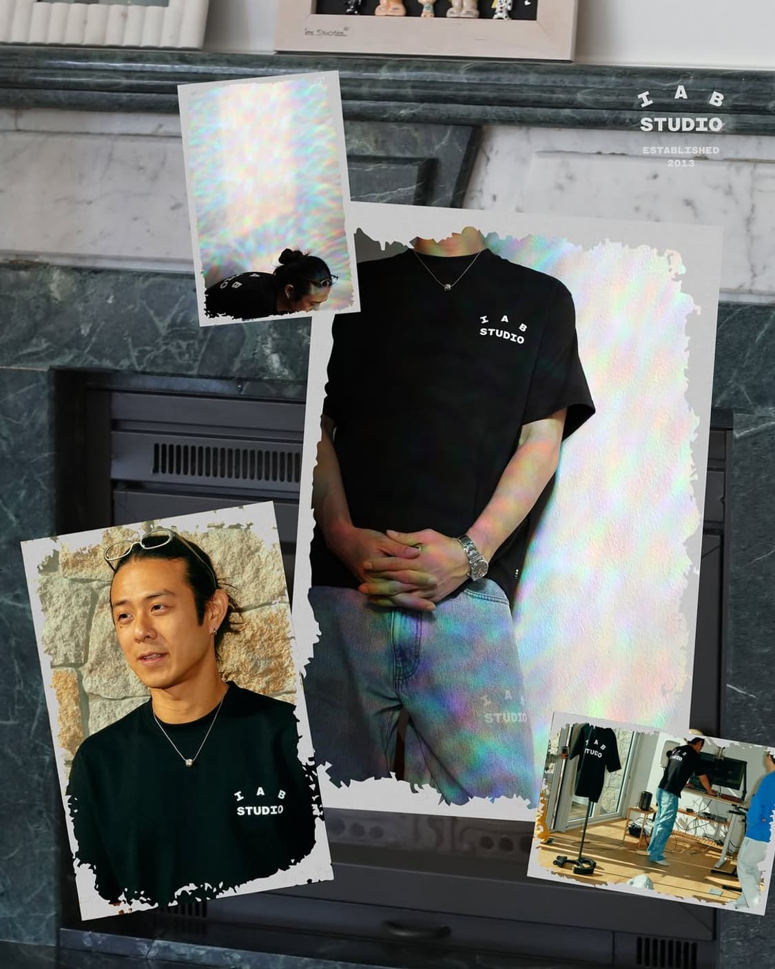 [M]아이앱 스튜디오 티셔츠 블랙 화이트 상품이미지2