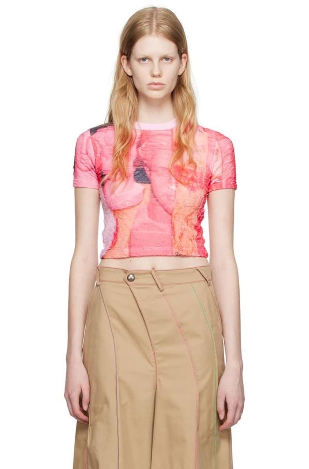 앤더슨벨 우먼 크링클 크롭 탑 상품이미지1