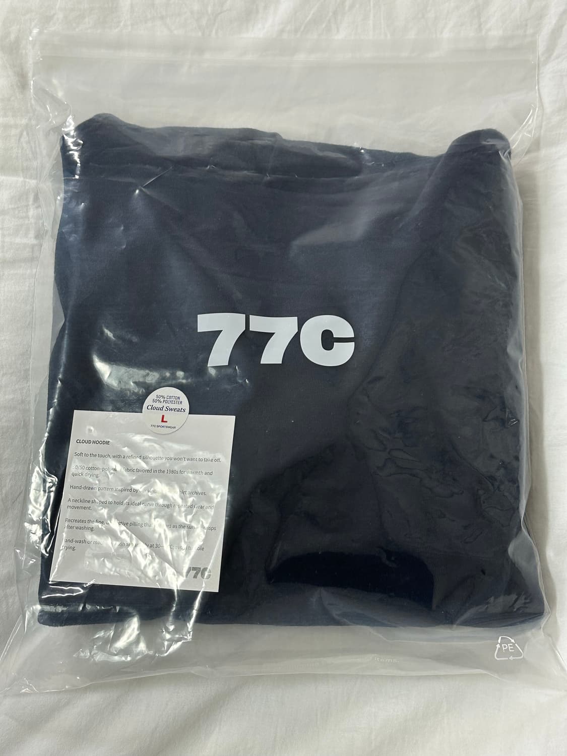 77C 클라우드 후드 네이비 L 상품이미지3