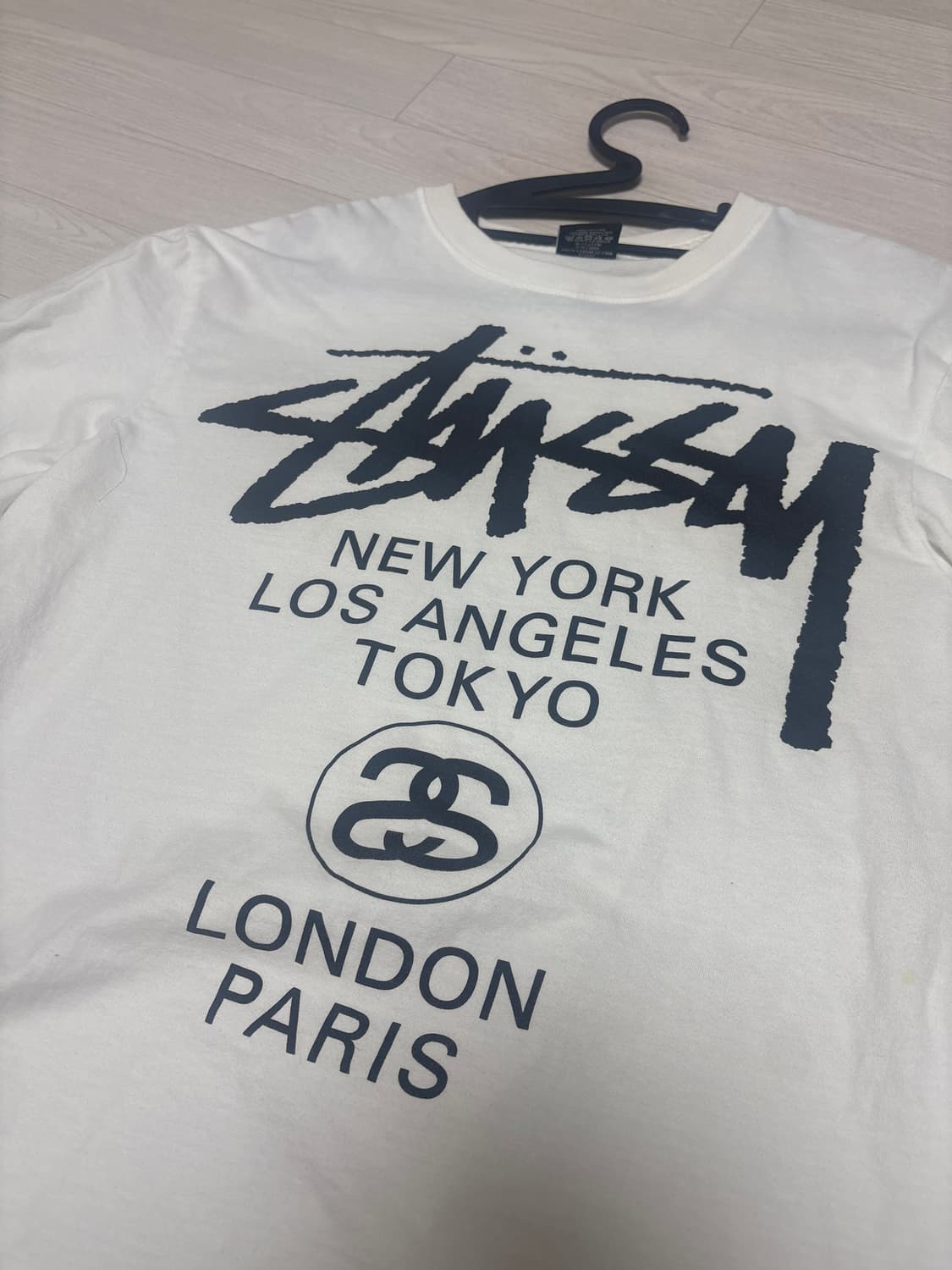 스투시 월드투어 반팔 화이트 s 상품이미지1