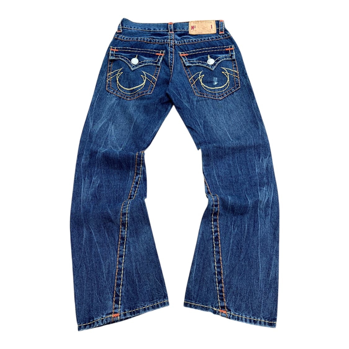 USA 트루릴리전 데미지 워싱 부츠컷 데님 팬츠 상품이미지1