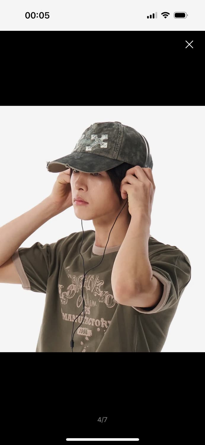 아캄 CROS2 Washed Damage Ball Cap  상품이미지2