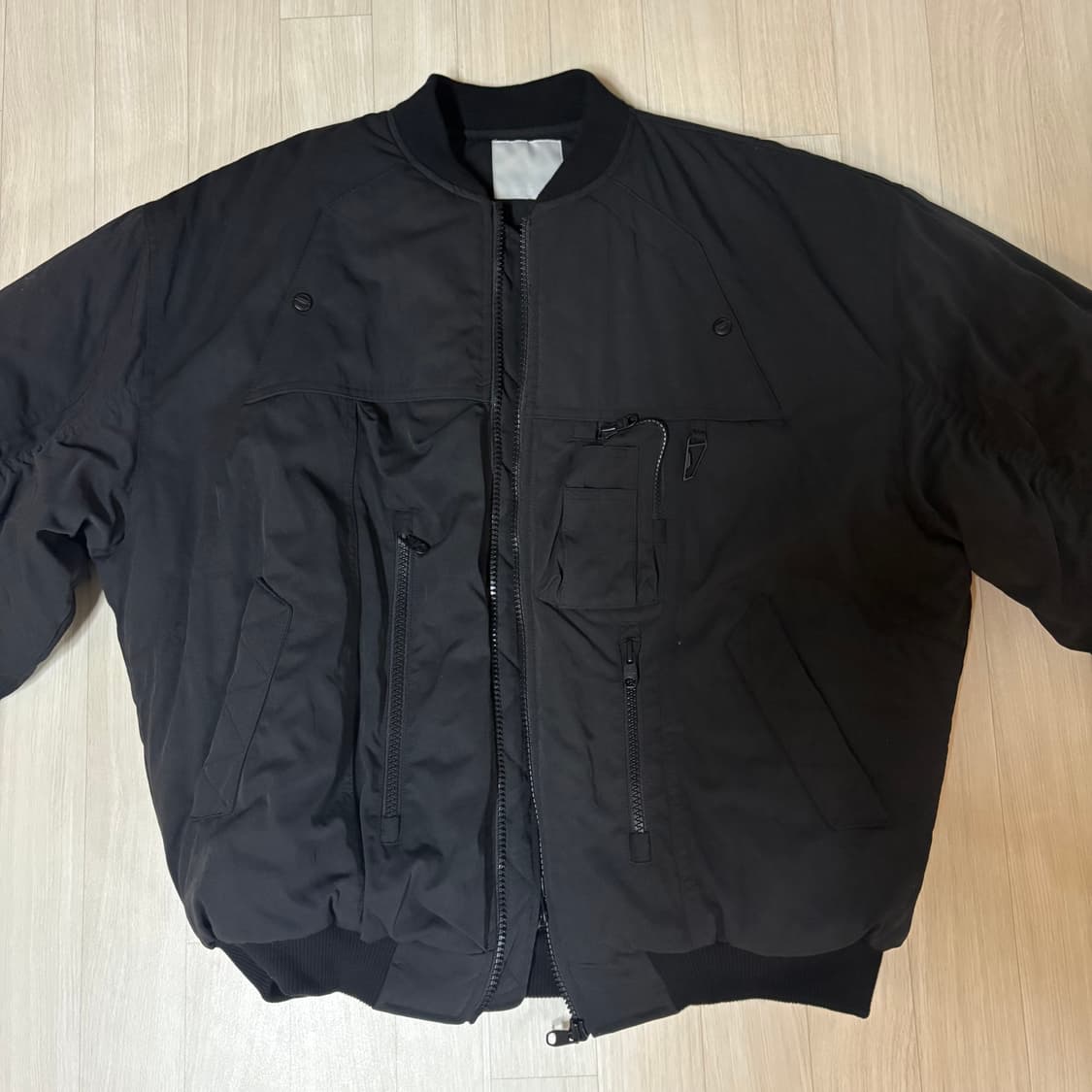 언더마이카 저거넛 더블 백 집 스테로이드 봄버 트리플 블랙 상품이미지3