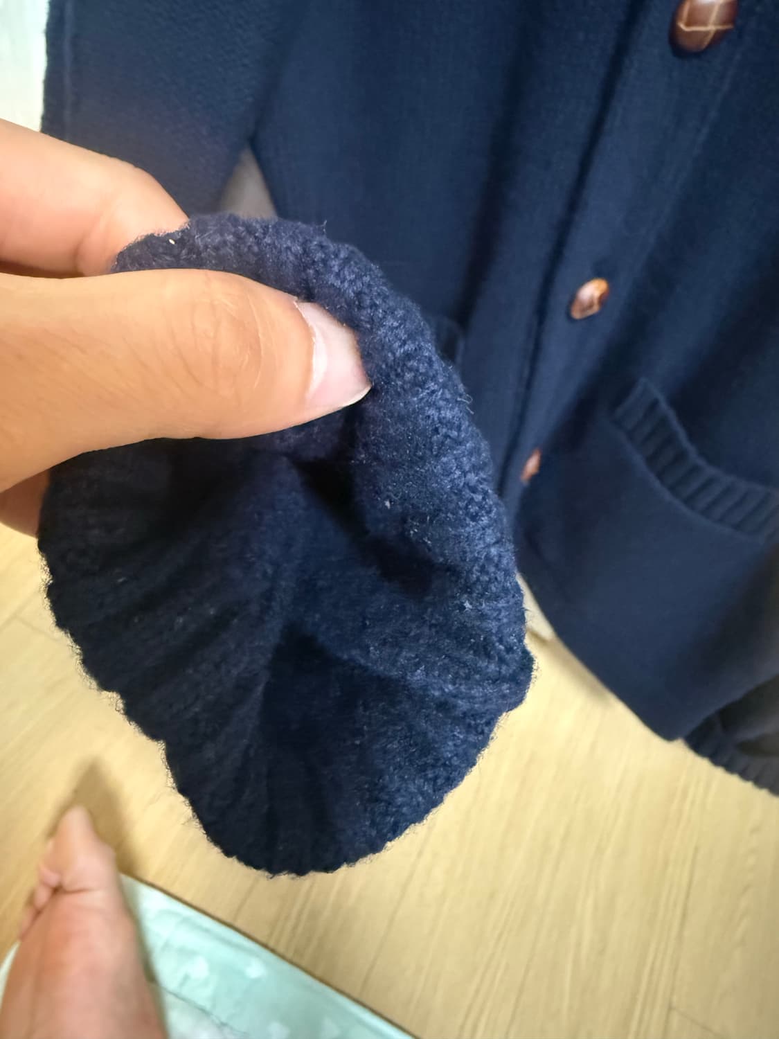 빈폴 숄카라 케이블 가디건(L 100 / 네이비) 새상품 상품이미지6