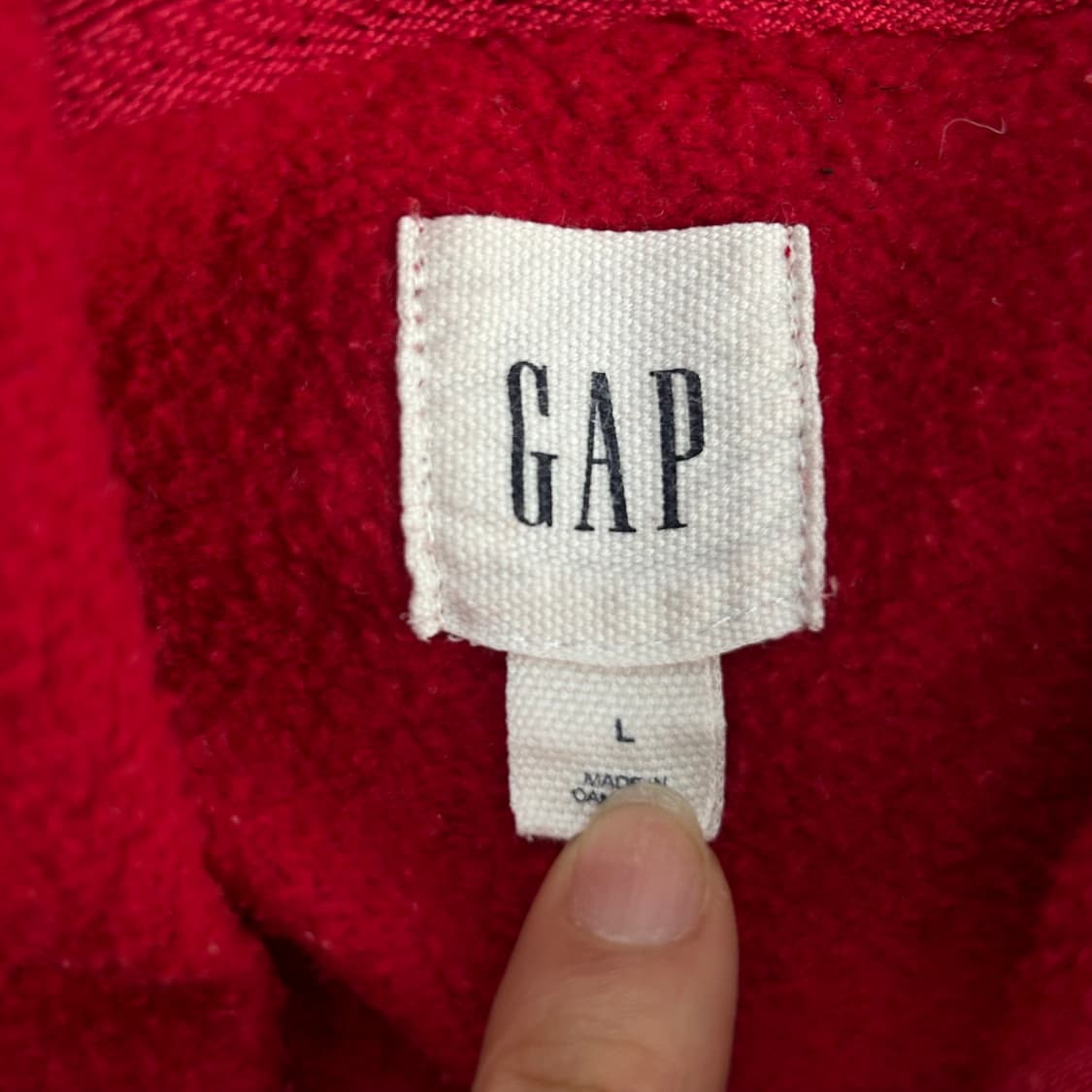 Gap 갭 블랙로고 레드 후드티 상품이미지5