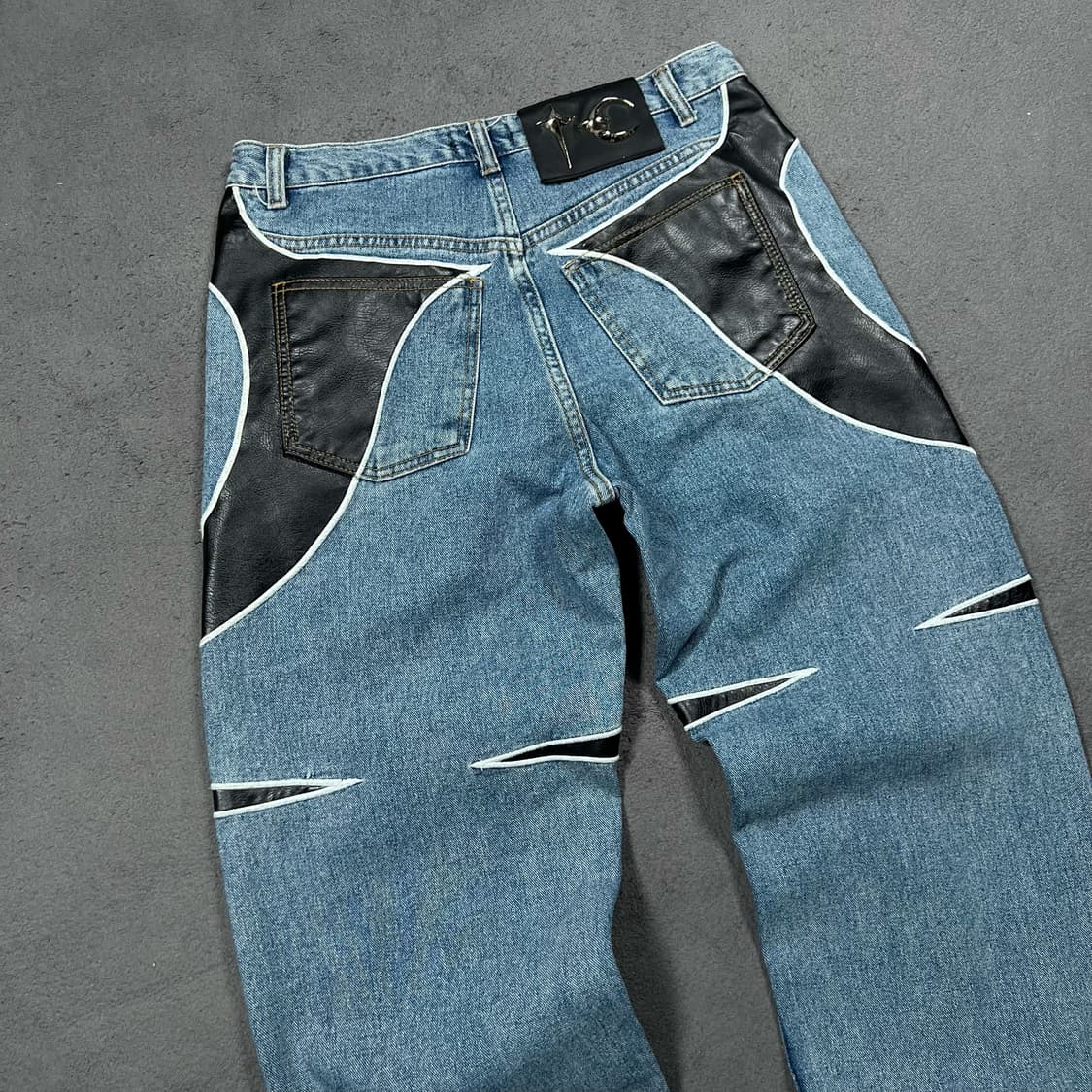떠그클럽 레더 데님팬츠2 상품이미지4