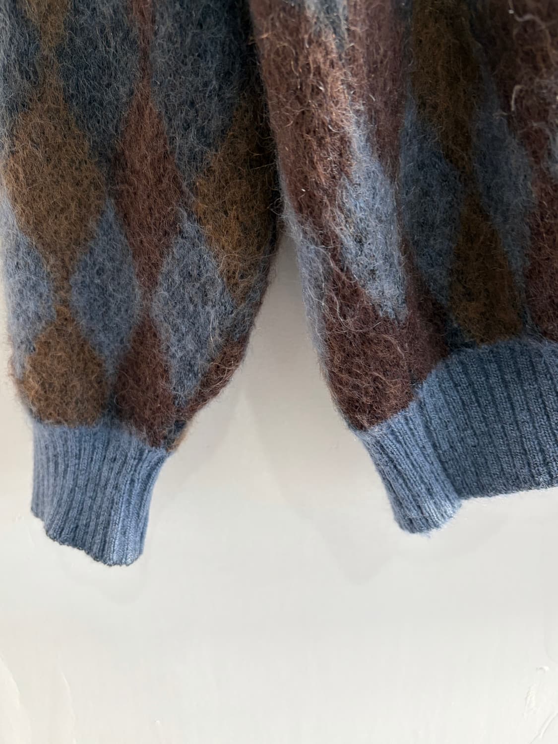 Wackcomaria 와코마리아 아가일패턴 모헤어 가디건 상품이미지6