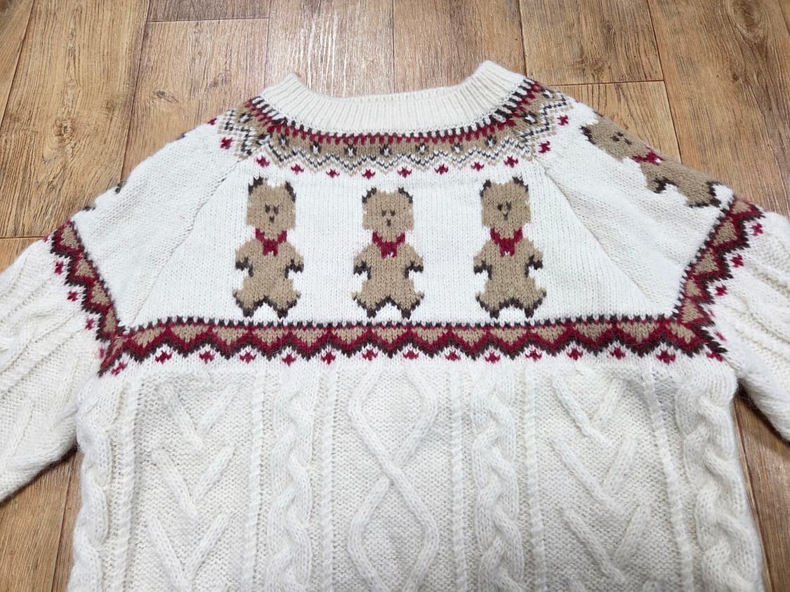 메이비베이비(MAYBEBABY) 디어리스트 곰아지 니트 프리사이즈 새상품 상품이미지4