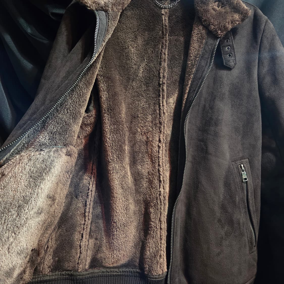 자라 맨 스웨이드 빈티지 봄버 자켓 상품이미지6